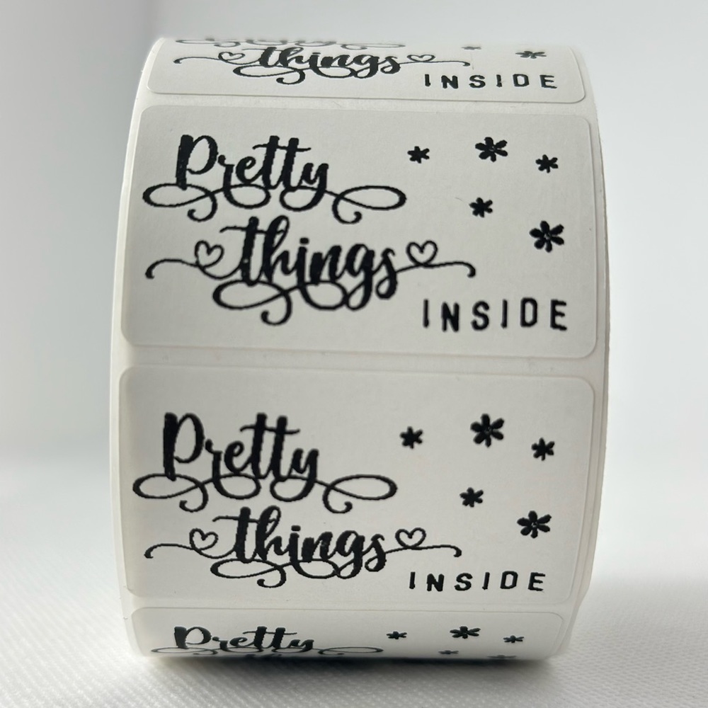 Pretty Things Inside label | Thank you sticker | shipping supplies 2in NWT​ - Picture 5 of 6